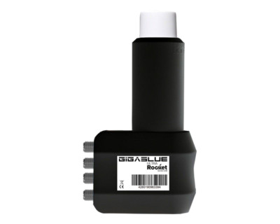 GigaBlue Ultra Rocket Sat LNB Quad 0,1dB 4K-UHD-3D tauglich multifeed 40mm