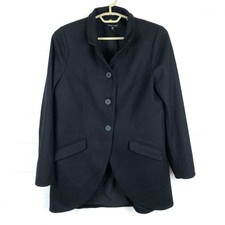 Universal Standard Beas Coat 2xs (6-8) 80% Wool Blend Black