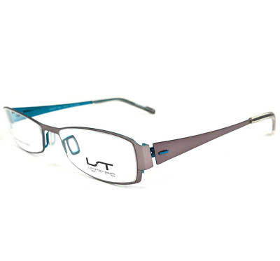 Morel Eyeglasses Frames Lightec 6591L GB 036 Blue Silver Rectangular 49-16-135