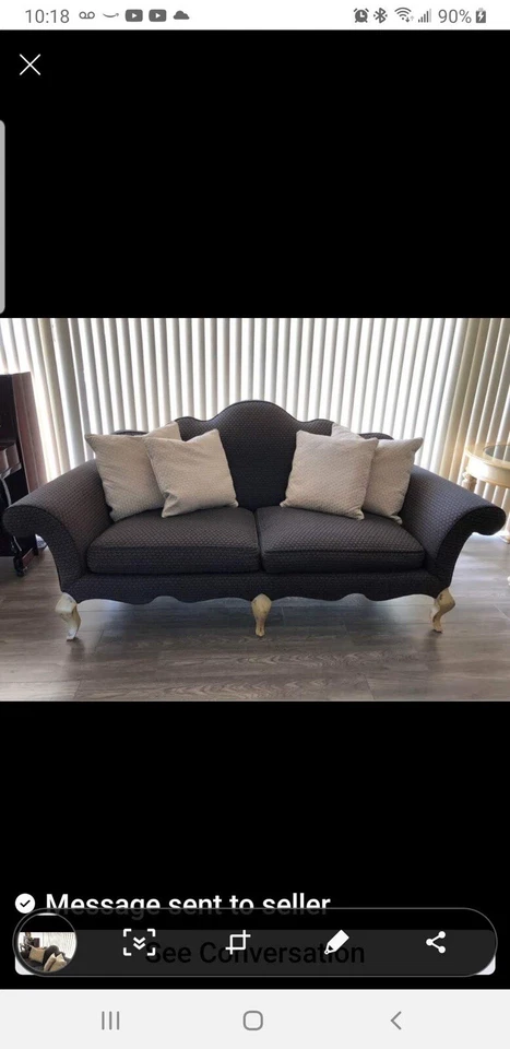 Sofá de microfibra Lifestyle Solutions Taryn brazo curvo - negro (CCHRFKS3M26BKVA) Foto 2 de 2