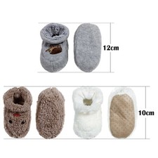 Infants Toddler Soft Warm Plush Cozy Fuzzy Cartoon Animal Slippers Booties Socks