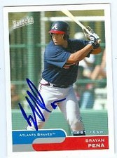 Brayan Pena autographed Baseball Card (Atlanta Braves) 2004 Topps Bazooka #283