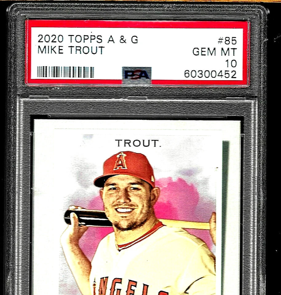 2020 TOPPS ALLEN & GINTER BASEBALL CARD #85 MIKE TROUT PSA 10 LOS ANGELES ANGELS - Image 2 of 4