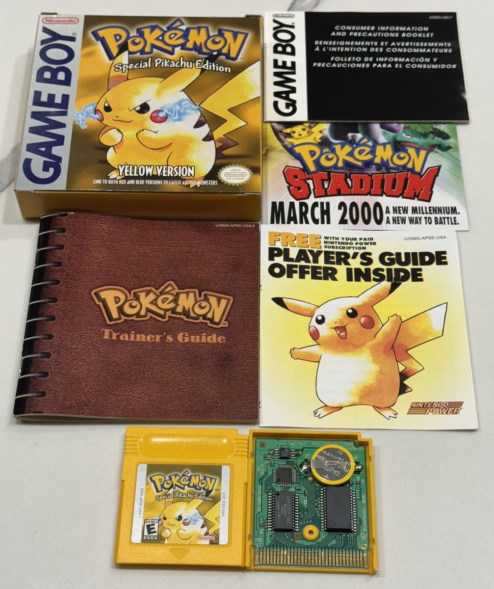 Pokémon Yellow Pikachu Version VGC Authentic Complete CIB