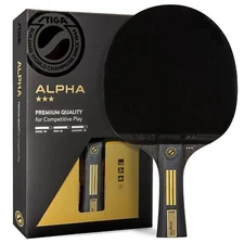 STIGA Alpha Ping Pong Paddle – 5-ply Extra Light Blade – 2mm Premium