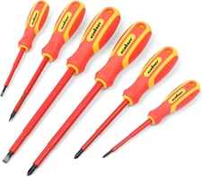 6-Piece 1000V Insulated Screwdriver Set, Magnetic Tip Electrician Screwdriver Se