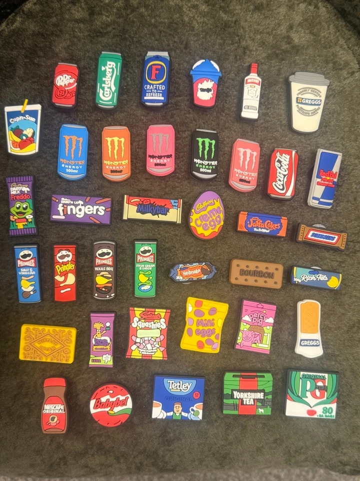 Kekse/Süßigkeiten/Schokolade/Getränke/Tee/Knackig - Jibbitz Charms für Schuhe -