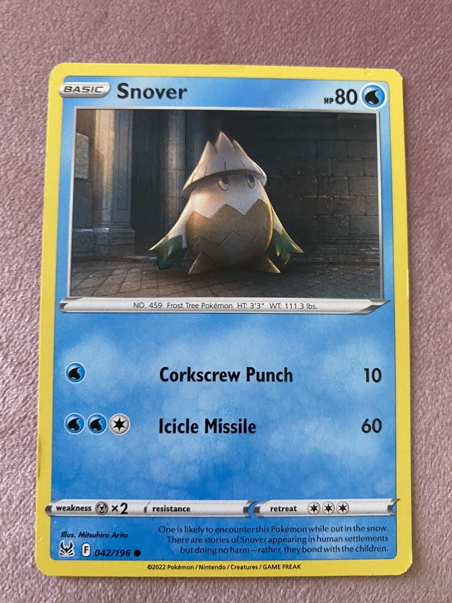 pokemon card snover TCG Mega Evolutions | #035/132 | [Fire] x2 Retreat Cost Snover IR 140/132 Pokemon Like