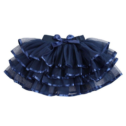 Ladies Girl Mesh Tutu Skirt Swing 4 Layered Tiered Lolita Casual Party Banquet - Picture 8 of 19