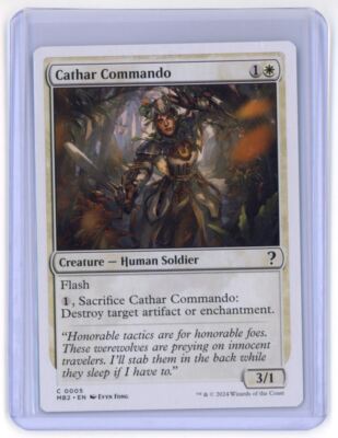 MtG MB2 Cathar Commando White Border