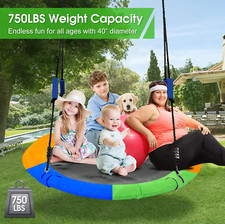 750Lb Weight Capacity 40 Inch Round Saucer Tree Swing Flying bed hammock outdoor