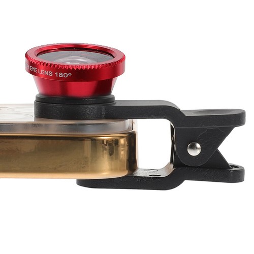 2 Sets Phone Lens Fish Eye Lens with Clip for Smartphone with Black Clip - 第 3/12 張圖片