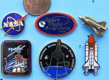 NASA PIN Lot of 6 vtg FLIGHT AWARENESS Space Shuttle STS-120 DISCOVERY A