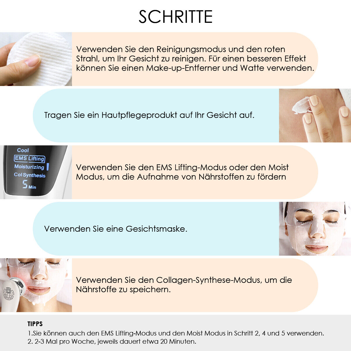 Ultraschall Gerät Faltenentferner mit HeißeKühle für Anti Falten Anti-aging