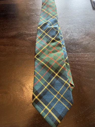 Tailer Made Scottish Tartan Tie By  Scottish Madern ,  Plaid 100% Wool - # 13