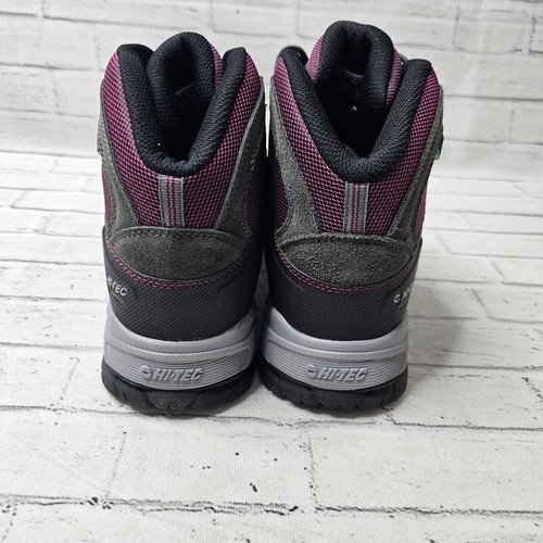 Hi-Tec Women’s Beaniedra LT Waterproof Hiking Boots UK 8 Charcoal Amaranth Suede - Picture 9 of 12