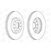 Champion Bremsscheiben Vorne Ø288 Mm BelüFtet FüR VW Golf VI 5K1 1K1 5M1 521