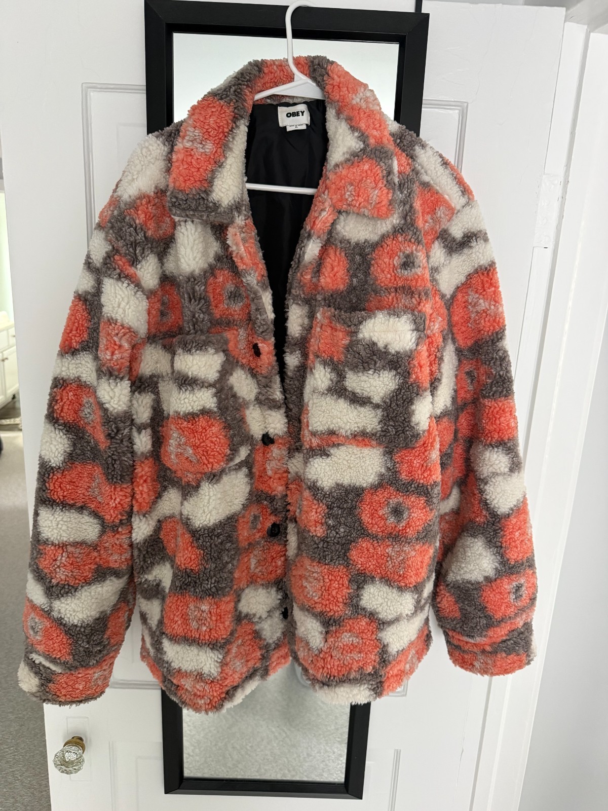 OBEY Fleece Multi-color Jacket, Men's Size XL - second product detail image