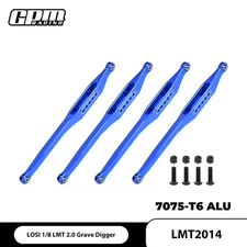 GPM 7075-T6 Alloy Lower Link Bar Set For LOSI 1/8 LMT 2.0 Grave Digger LOS244012