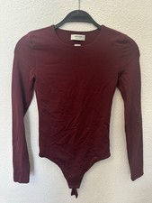 Aritzia Maroon Contour Round Neck Bodysuit Size XS