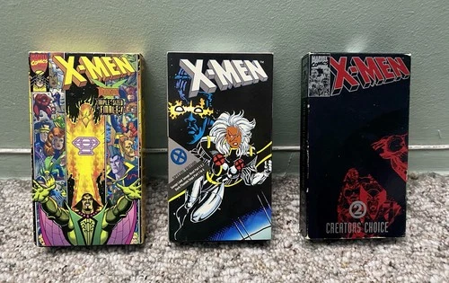 (3) Vintage Marvel Comics X-MEN VHS Tapes Lot Phoenix Saga