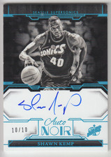 2023-24 Panini Noir Shawn Kemp Black And White Platinum Auto On Card 10/10 1/1