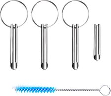 Metal Tube Headphone Plug Extraction Tool- Tip Removal Silver