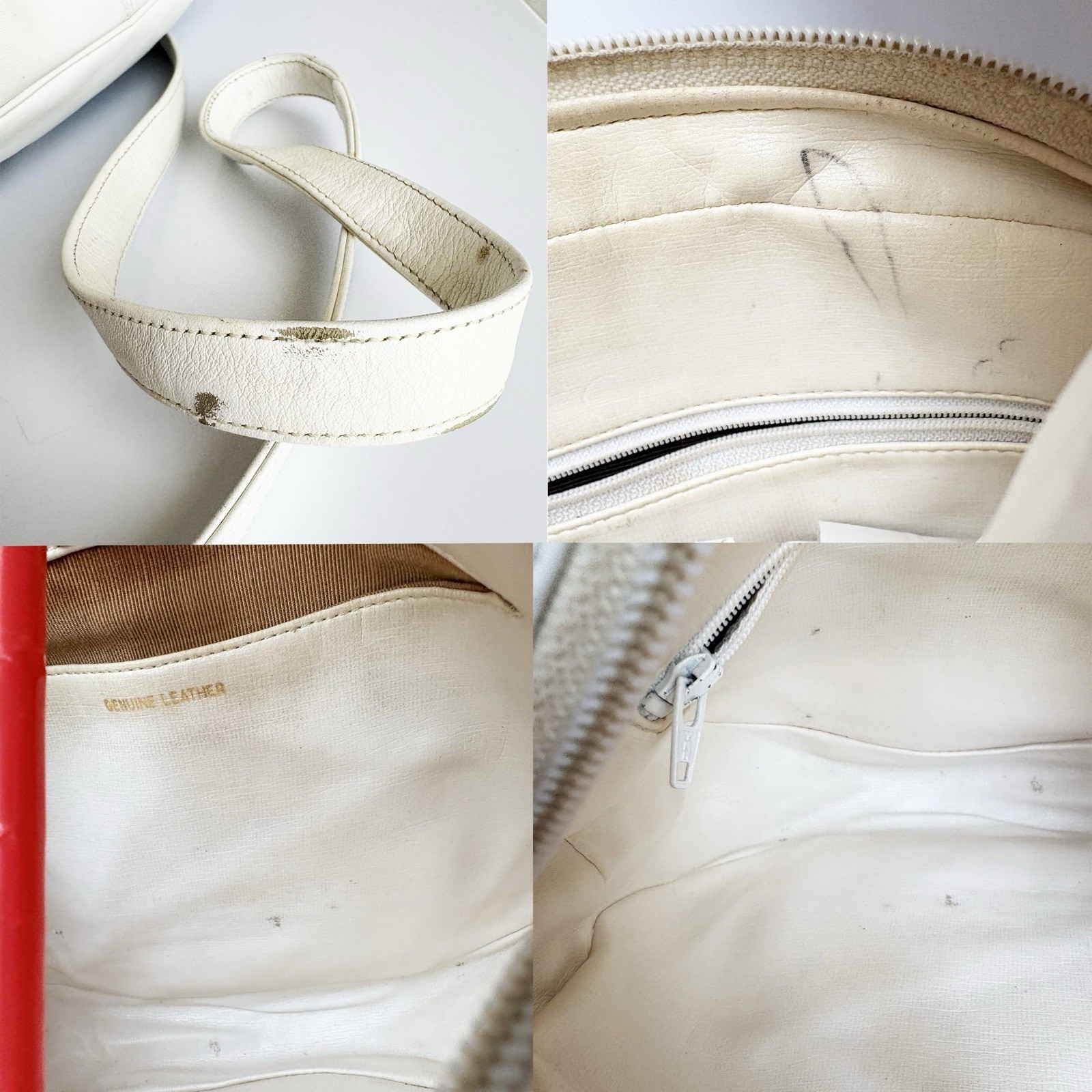 Givenchy Bag White Leather Messenger Shoulder Crossbody Vintage 80s Retro thumbnail 6