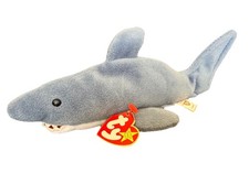 Vintage TY Beanie Baby 1996 CRUNCH the Shark 10.5 inch MWMTs Stuffed Animal Toy