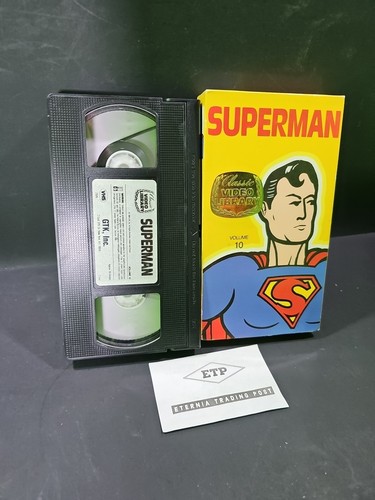 Vintage 1989 Superman Color Cartoon Vol 10 VHS Very RARE Classic Video Library
