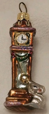 Christopher Radco Little Gem Ornament Hickory Dickory Dock Clock Mouse 2.5''