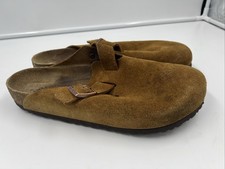 Birkenstock Boston Soft Footbed Clog Mink Suede Comfort Slip-On Sandals M 10