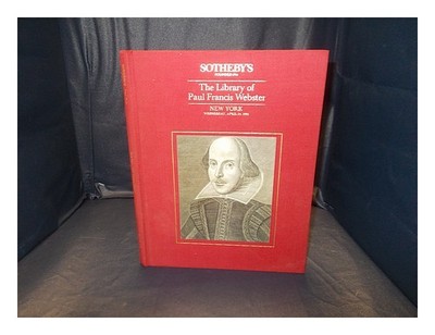 SOTHEBY'S THE Bibliothek von Paul Francis Webster Angebot] April 24, 1985 1985