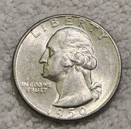 1950 S Washington Quarter - Almost Uncirculated - 90% Silver 25C - FREE SHIPPING