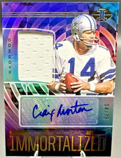 2020 Panini Illusions Craig Morton #IJ-CMO Immortalized Jersey Patch Auto /75