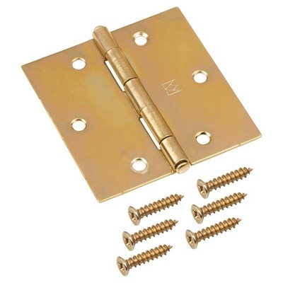 Scharniere mittel 62 x 64 mm verzinkter Stahl - 4 Stk. +24 Schrauben [WORKZONE]