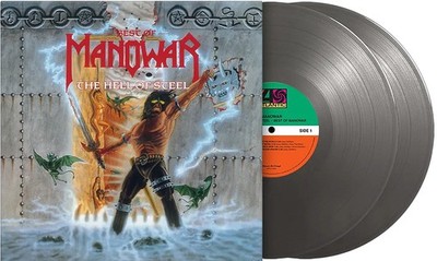 MANOWAR - BEST OF MANOWAR: THE HELL OF STEEL, 180G SILVER vinyl 2LP, #0088/2000