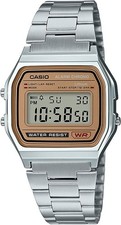 Casio A158WEA-9JH Gold Tone Stainless Steel Classic Digital Watch