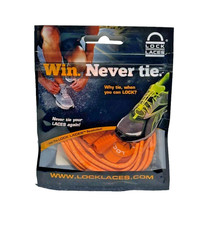 Orange LOCK LACES Elastic Shoelace  Fastening System New/Sealed