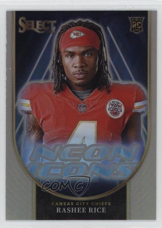 2023 Panini Select Neon Icons Silver Prizm Rashee Rice #NI-RRI Rookie RC 11qd