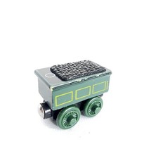Thomas  Friends Wooden Railway Green EMILY'S TENDER Wood Train VGUC Tank Engine