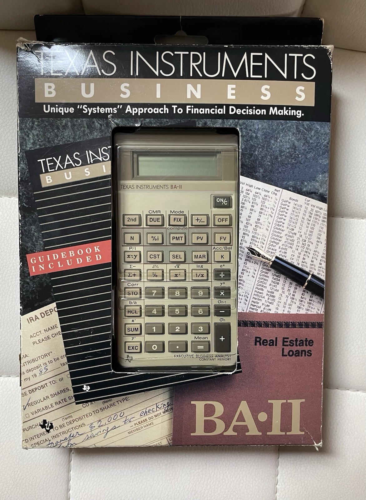 Vintage Texas Instruments Business Analyst II (BA-II) calculator NEEDS BATTERY