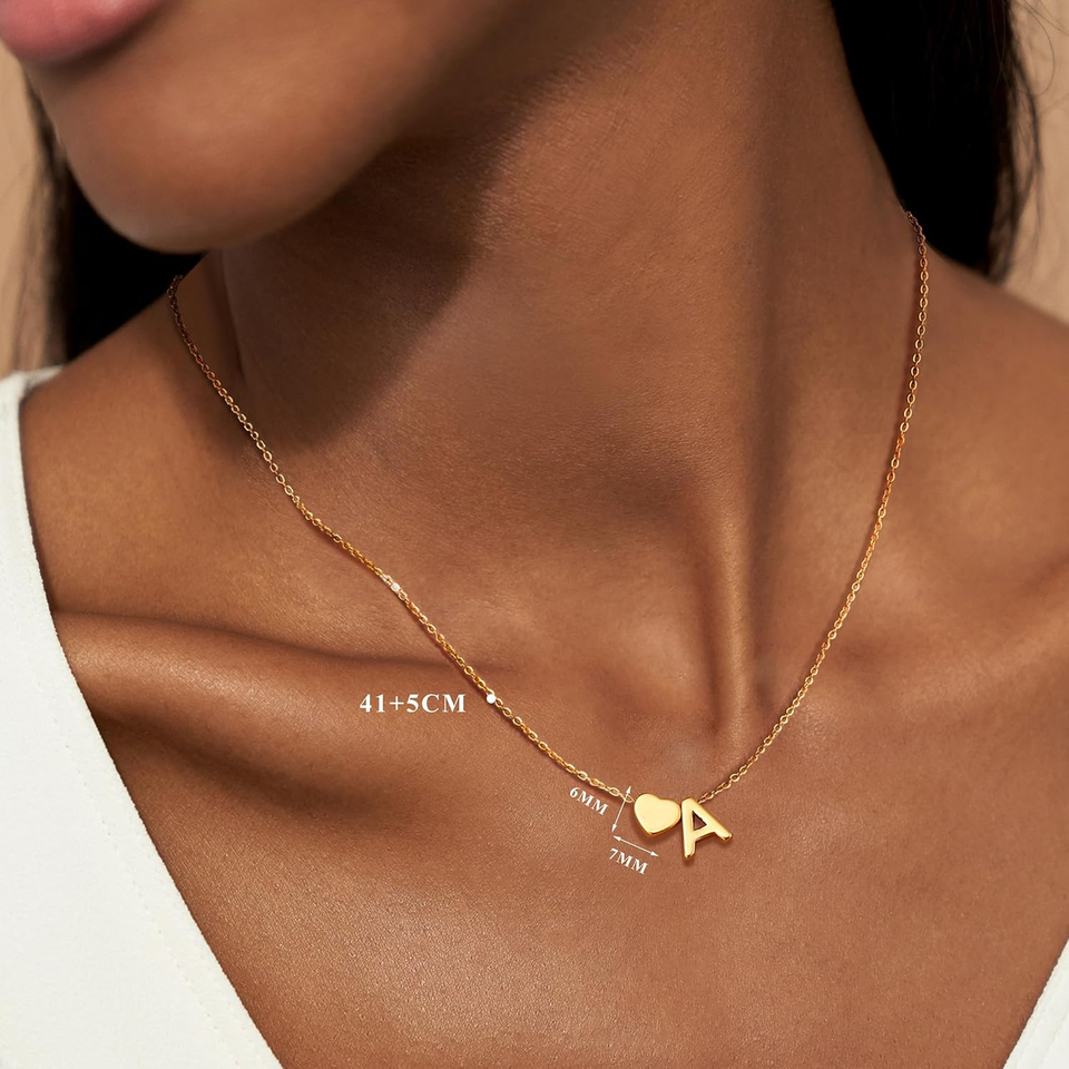 FOCALOOK Collana Donna Lettera C Argento 925 Collana Argento con Lettera D Collana con Lettera D