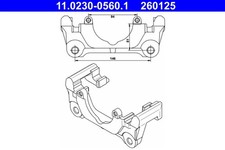 ATE Halter Bremssattel 11.0230-0560.1 für SEAT AUDI A4 8ED B7 A6 EXEO B6 C5 4B2