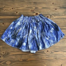 Women's Athleta A-Line Skirt XXS Blue White Tie-Dye