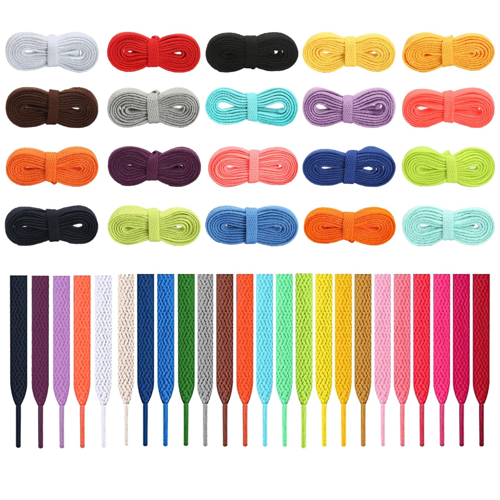 Lacets de couleur pour chaussures de sport et baskets de running pour toute la famille