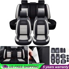 Fits Kia Luxury Car Seat Covers Full Set Front Rear Leather Pad 5-seater Cushion