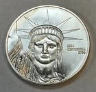 1986 Centennial Statue of Liberty 1 oz .999 Liberty Trade Silver Engelhard MTB