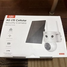 4G LTE Cellular Security Camera Solar Pan  Tilt 180 Degrees NIB