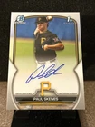 PAUL SKENES 2023 BOWMAN CHROME DRAFT 1ST AUTOGRAPH AUTO 🔥🔥🔥